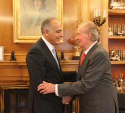 Su Majestad el Rey recibe al ministro de Asuntos Exteriores y de Cooperación del Reino de Marruecos, Salaheddine Mezouar